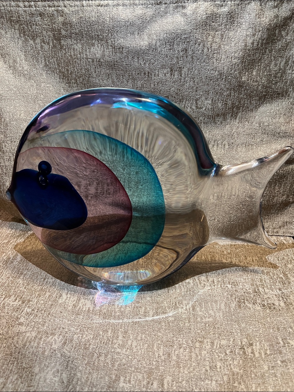 Handblown Glass Fish Sculpture by Gino Cenedese Murano